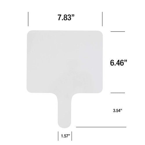 Dry Erase Answer Paddle - White Board, Double Sided Paddles (25 Pack, 7.83 X 6.46 Inches)