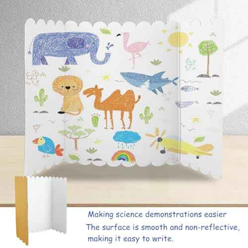 4Pcs Trifold Poster Boards 25x16 Inches Display Board Corrugated Project Boards Small Display Boards Poster Board for Science Fairs, School Projects and Business Project