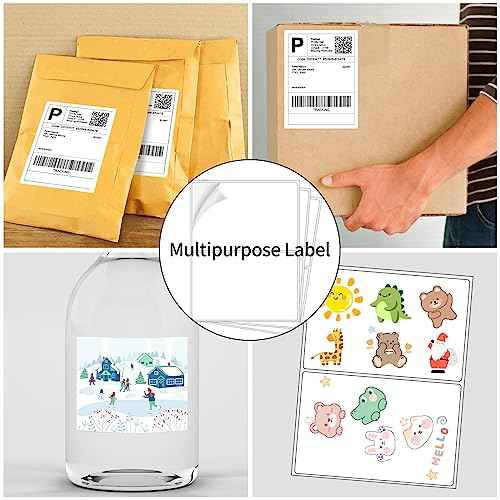 Coopaty Half Sheet Shipping Labels 8.5" x 5.5" Sticker Labels for Laser & Ink Jet Printers, 2 Per Page Self Adhesive Mailing Labels for Packages (500 Sheets, 1000 Labels)