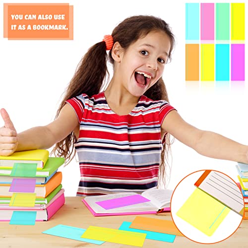Fresh Style 48 Pcs Guided Reading Highlighter Strips for Dyslexia, Colored Overlays & Bookmark