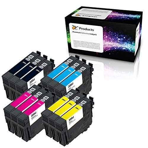 Remanufactured Ink Cartridge Replacement for Epson 200XL for Workforce WF-2540 WF-2530 Expression XP-200 XP-300 XP-400 Printers (3 Black 3 Cyan 3 Magenta 3 Yellow)