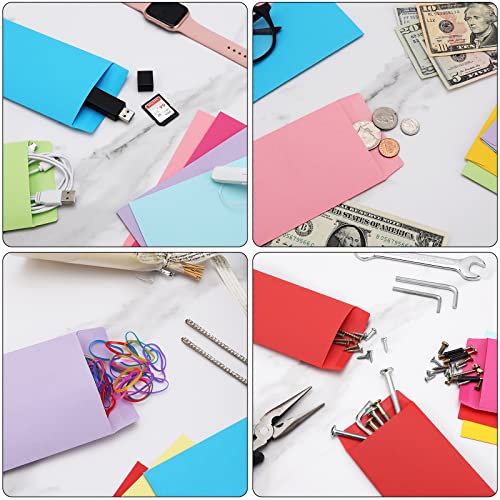Multicolor 100 Pack Cash Envelopes 6.7x3.5 for Budgeting & Saving, 120 GSM Thick Paper