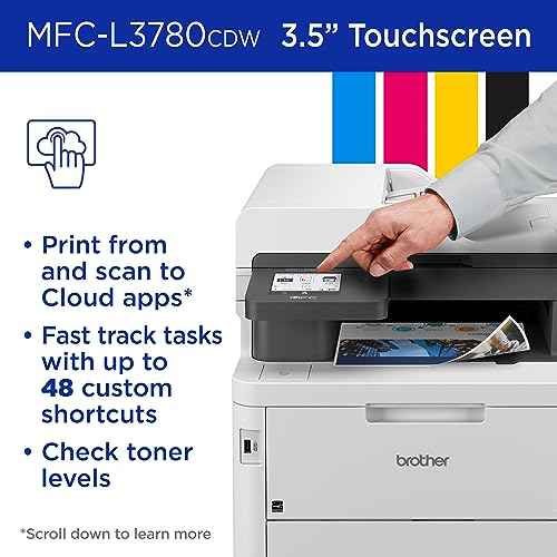 Brother MFC-L3780CDW Wireless Digital Color All-in-One Printer with Laser Quality Output, Single Pass Duplex Copy & Scan | Includes 2 Month Refresh Subscription Trial, Works with Alexa