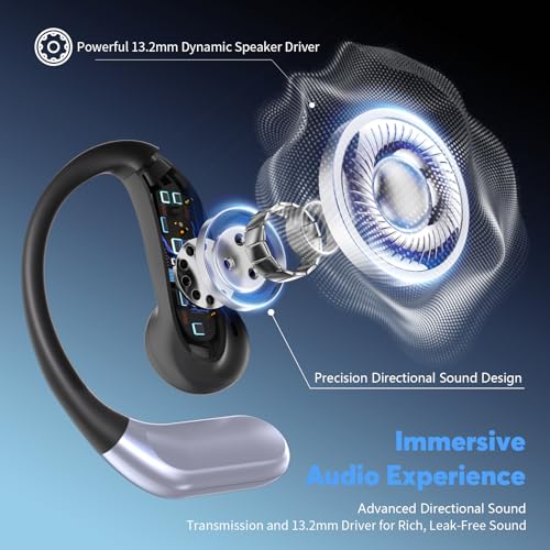 Bluemaison Silver Real-Time Translation Earbuds, 198+ Languages Two-Way Translator for Travel & Business