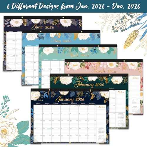 2026 Desk Calendar - Jan. 2026 - Dec. 2026, 12 Months Large Monthly Desk Calendar 2026, 17" x 12", Desk Pad, Large Ruled Blocks, To-do List & Notes, Best Desk/Wall Calendar for Planning or Organizing