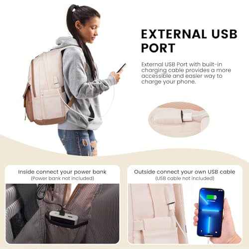 MOMUVO Backpacks for Teen Girls Women,17.3 Inch Laptop School Backpack Cute College Backpack Bookbag for Students