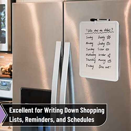 Mr. Pen- Dry Erase Board, 14¡± x 11¡± with a Black Dry Erase Marker, Small Mini White Board for Students, White Frame, Includes Double Sided Tapes