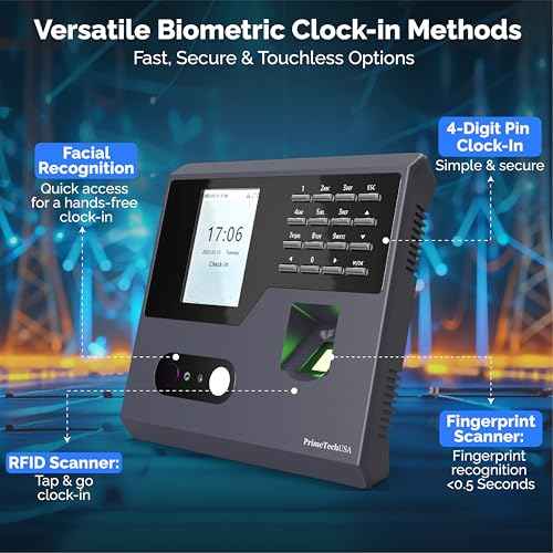 Time Clock for Small Business | No Monthly Fees Clock in Machine for Employees | T150 Time Card Machine | Time Clock Punch Machine | Timeclocks Small Business | Easy Employee Reporting!