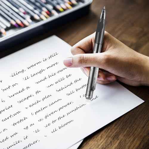 Aozora Erasable Pens Click Fine Point 0.7 mm Retractable Erasable Gel Pens for Completing Sudoku and Crossword Puzzles 12 Pack (Black)