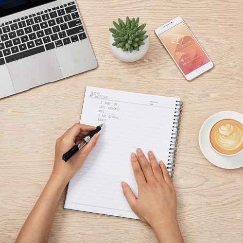 Henoyso 5 Pcs Jumbo Left Handed Notebook 100 Sheets/200pages Left Handed Workbook 11 x 9 Inches Spiral Notebook Lefty Notebooks for Easier Lefty Use Supplies(Elegant Color)