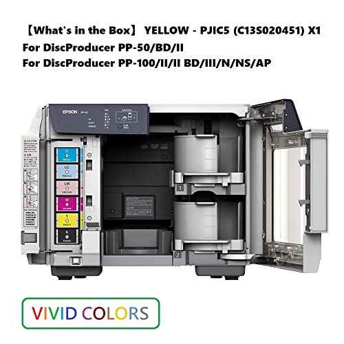 Digital Yellow Ink Cartridge (1-Pack) for DiscProducer PP-100, PP-50, PP-100II, PP-100N, PP-100BD, PP-100AP in Retail Packaging