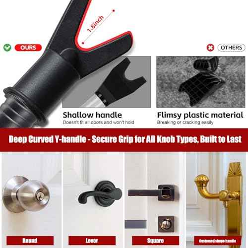 2 Pack Door Security Bar ? Anti-Slip 600LB Heavy Duty Jammer Stick, Adjustable 24.5-50.7'',Portable Travel Safety Lock Blocker for Home, Apartment, Hotel, Front & Sliding Doors