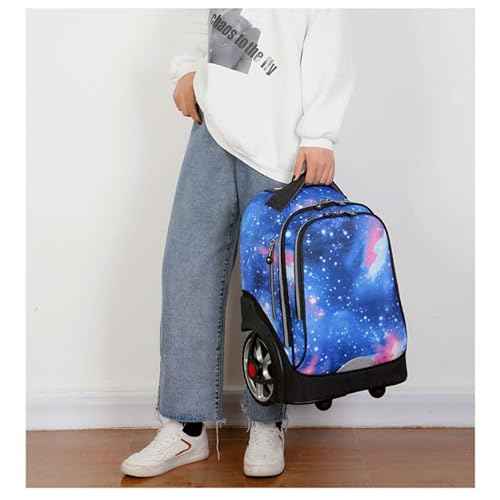 Rolling Laptop Bag for 14 Inch Laptop, Waterproof with Wheels for Business,and Travel Commuter, 19 Inch Laptop Bag with Wheel,Roller Travel Bag-Blue