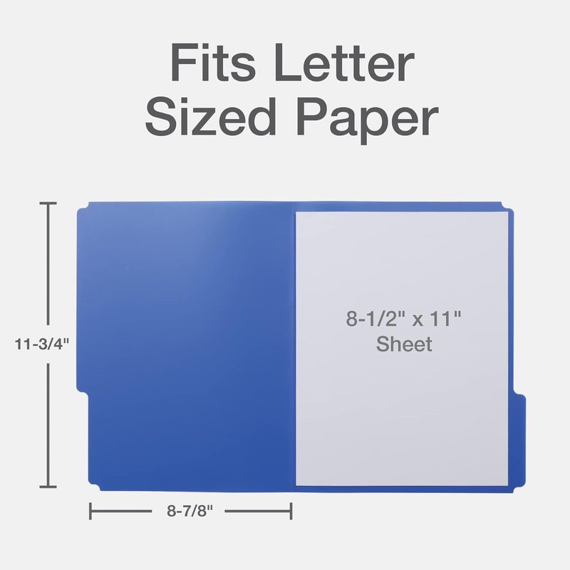 Oxford Poly File Folders, 1/3 Cut Tabs, for Letter Size Papers, Blue, Red, Orange, Light Blue, Green, Black, 6 Pack (52004)