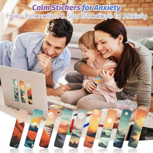 36 Pcs Sensory Stickers with Different Textures ? Tactile & Texture Sensory Strips for Teens and Adults ? Calm Sticker, Anxiety Relief Items ? Classroom Must Haves & Desk Fidget(Landscape)