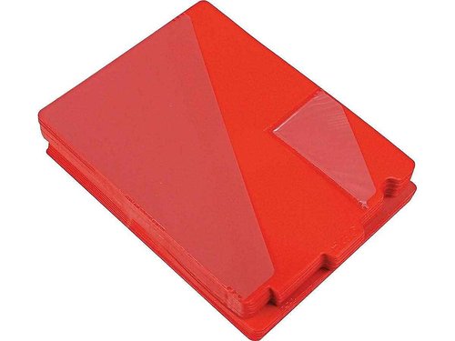 Smead End Tab Poly Out Guide, Two-Pocket Style, Center Position Tab, Extra Wide Letter Size, Red, 50 per Box (61960)