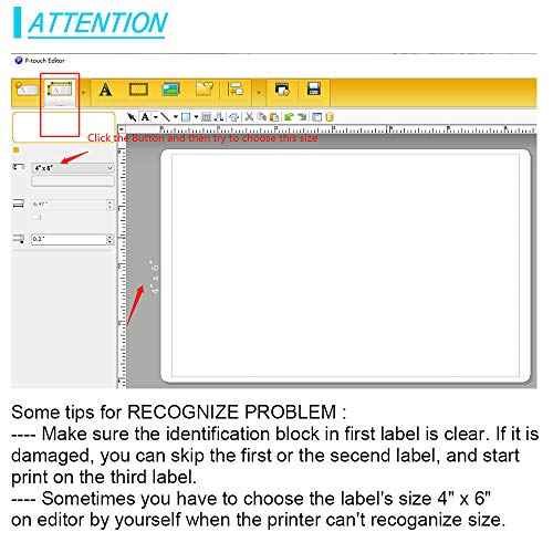 Label KINGDOM Replace for Brother DK-1241 Die-Cut 4" x 6" Large Shipping White Paper Labels (102 mm x 151 mm) 200/ Roll DK Labels for QL-1110NWB Printer (4 Rolls + 1 Detachable Frame)