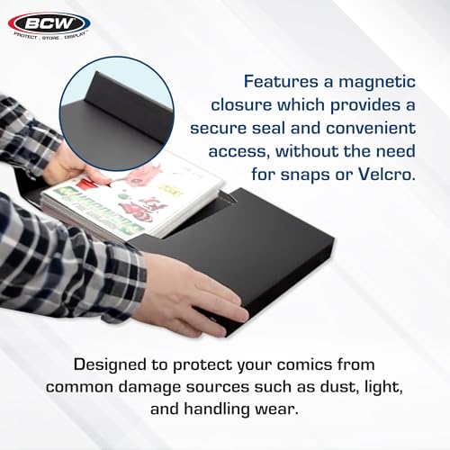 BCW Comic Book Stor-Folio ? 2 Pack | Comic Book Travel Case for Current & Silver Age | Magnetic Comic Folio Carrier