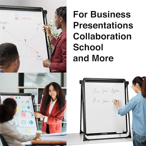 Staples Whiteboard & Flip Chart Easel - Black Frame, 1 Pack