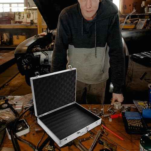 ERINGOGO Aluminum Briefcase - 11 Inch Hard Laptop Briefcases with Lock, Multifunctional Attache Case