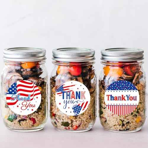Fancy Land Veterans Day Stickers Patriotic Thank You Sticker Appreciation Veteran Thank You for Your Service Labels for Memorial Day Independence Day Decor Supplies 500Pcs