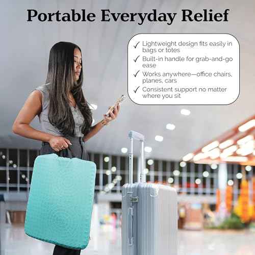 Gel Seat Cushion for Tailbone Support and Relief from Butt and Back Pain and Pressure - Cushions are Large Thick and Comfortable - Ideal for Office Chairs Driving Travel and Long Sitting
