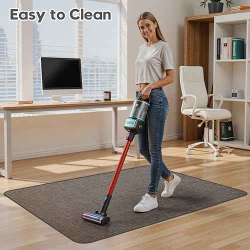 Sycoodeal Office Chair Mat for Hardwood & Tile Floor, 36" x 48" Heavy Duty Computer Gaming Chair Mat for Rolling Chairs Non-Curve, Anti-Slip, Floor Protector for Home Office (Coffee)
