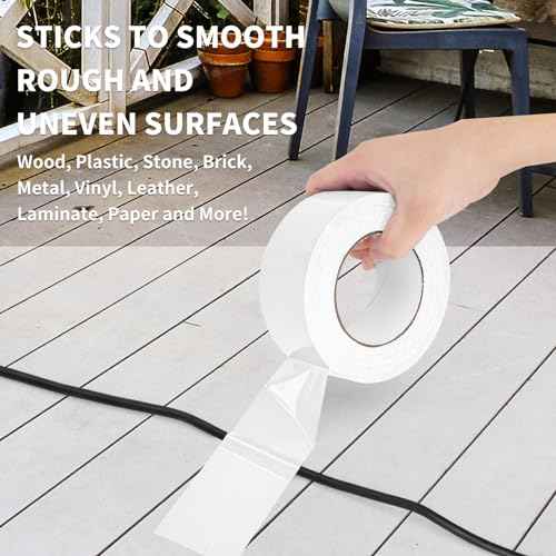 White Duct Tape Heavy Duty Waterproof, 40 Yards X 2 Inch, 9 Mils Thickness Strong Adhesive Sticky, No Residue, Easy Tear by Hand for Home Repairs Indoor Outdoor Crafts Packing HVAC and Construction