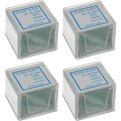 22x22mm Microscope Cover Slips 500 pcs Premium Optical Glass for Lab & Education