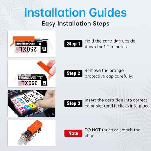 20-Pack 250XL 251XL Ink Cartridges, Compatible for Canon 250 251 PGI-250XL CLI-251XL GY Ink to Use for Pixma iP8720 MG7120 MG7520 MG6320 (5 PGBK, 3 Cyan, 3 Magenta, 3 Yellow, 3 Black, 3 Gray)