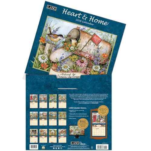Lang Companies, Heart and Home 2026 Wall Calendar by Susan Winget, 13.4'' X 12'', 12-Month Calendar with Stapled Binding