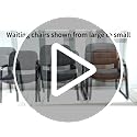 CLATINA 2-Pack Heavy Duty Leather Guest Chairs 500 lb Capacity, Black - No Wheels, Wide Seat & Padded Arms