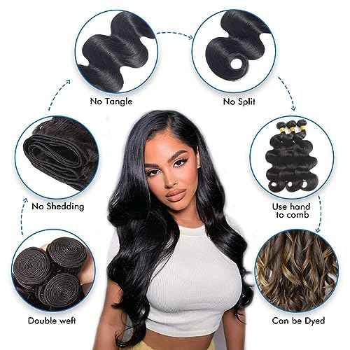 12A Human Hair Bundles Body Wave 20 Inch One Bundle 100% Unprocessed Brazilian Virgin Hair Natural Black Color