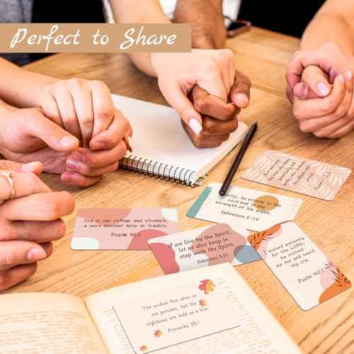 200 Prayer Cards, Bible Verse Cards Boho Theme Scripture Card for Women Men Kids, Mini Christian Encouragement Card Bible Gifts Inspirational Prayer Board Supplies