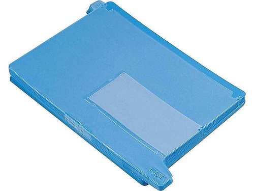 Smead End Tab Poly Out Guide, Two Pocket, Bottom Position Tab, Letter Size, Blue, 25 per Box (61951)