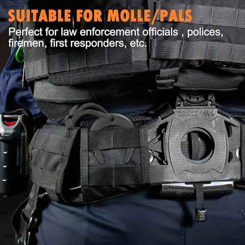 Crosize 8 Pack First Responder Door Stops, Door Jam for Law Enforcement, Police, Emergency Medical Services, Black Door Stoppers Wedge