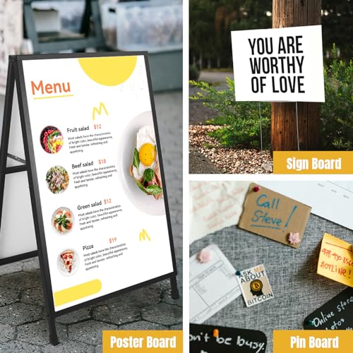 3 Pack White Foam Board 24"x36", 0.23" Thick Foam Core Board for Projects, White Poster Board for Painting, Displaying, and Craft Projects