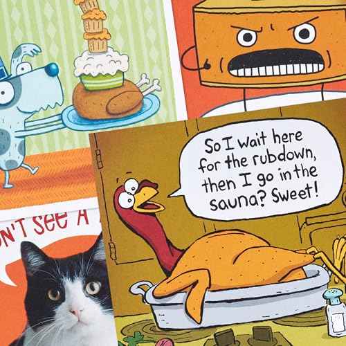 Hallmark Shoebox Funny Thanksgiving Card Assortment (16 Cards and 16 Envelopes) for Friendsgiving, Family, Coworkers