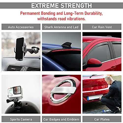 CANOPUS Double Sided Tape, 5952 Heavy Duty Mounting Tape, Strong Bond & Weatherproof Seal Strip for Automotive Mounting, Picture and Photo Frame, Poster, Craft, 2 in x 15 ft, Black, Made in USA