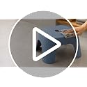 Rabihike Blue Heavy-Duty ABS Shower Stool - Non-Slip Small Plastic Step Stool, 220 lb