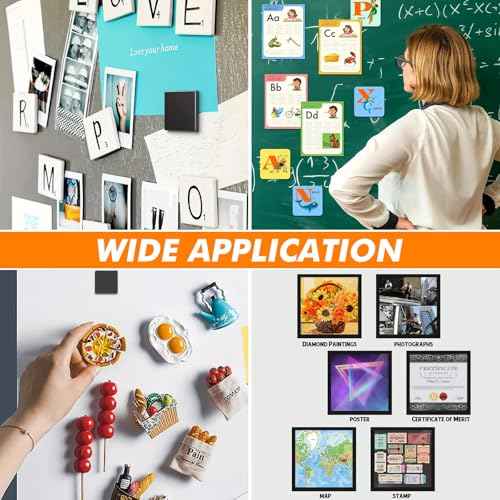 Aertiavty Magnetic Squares with Adhesive Backing, 240 Pcs 2" Fridge Magnets, Magnetic Strips with Adhesive Backing, 80 Mil Magnet Sheets for Whiteboard, Refrigerator, Crafts, Easy Peel and Stick