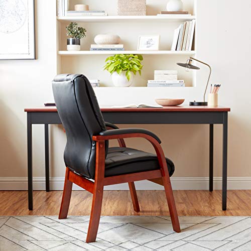 Boss Boss Office Products Mid Back Wood Finished Guest Chairs