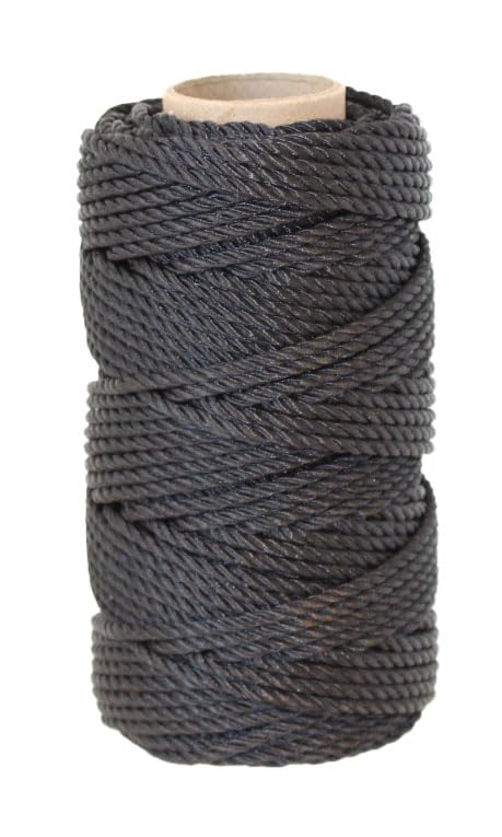 1/4 lb #36 121 ft Forever Black Tarred Nylon Twine - T.W. Evans Cordage