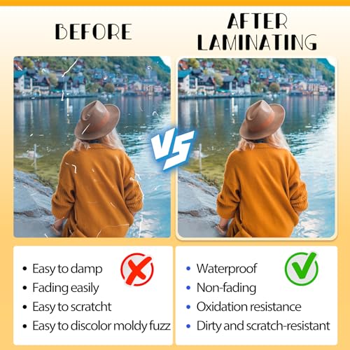 500 Pack Laminating Sheets, Holds 8.5 x 11 Inch Sheets, 3 mil, 9 x 11.5 Inches Thermal Laminating Pouches Lamination Sheet Paper for Laminator, Clear, Letter Size, Office and School Supplies