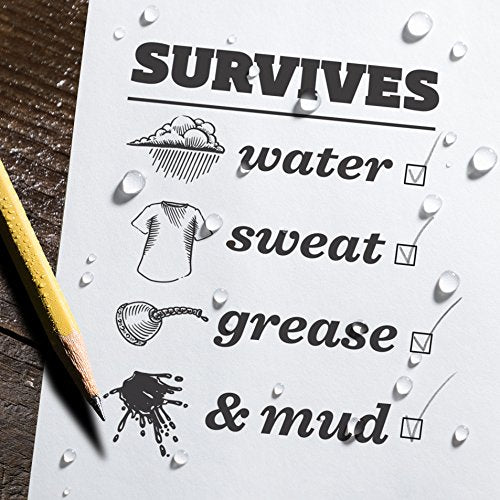 Rite in the Rain Weatherproof Card Stock, 8.5" x 11", 100#, 20 Sheets of White, Green, Tan, and Gray, 80 Sheet Pack (No. HW8511M)