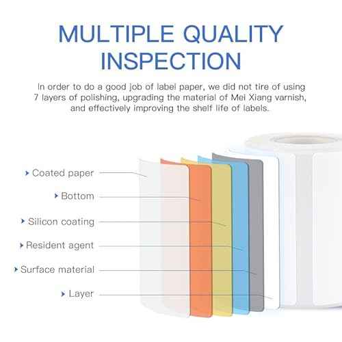 White Label Paper - 6 Rolls, 50x30mm, Compatible for NIIMBOT B1, B21, B3S, Waterproof, Self-Adhesive, Office & Home Labeling Tape Replacement