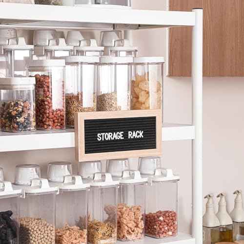 Small Magnetic Felt Letter Board 11x5Inch with Changeable Letters and Numbers, Message board Letter Sign Board in Wood Frame for Anoucement&Notification(Black)
