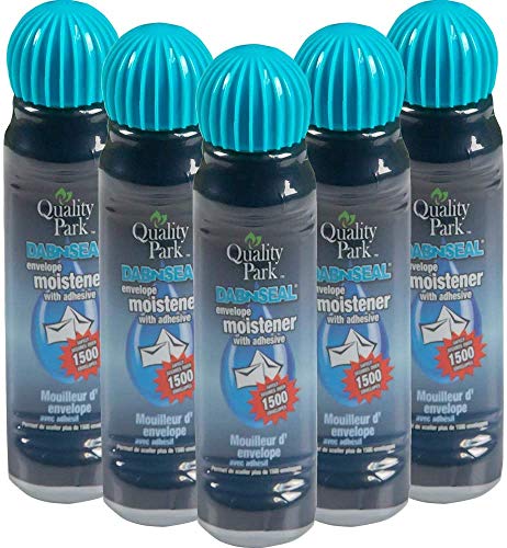 Ubcwin Envelope Moistener with Adhesive - 50mL Green, 5 Pack