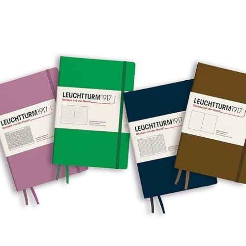 LEUCHTTURM1917 - Notebook Hardcover Medium A5-251 Numbered Pages for Writing and Journaling - Thinking Ahead (Dotted Paper, Deep Sea)