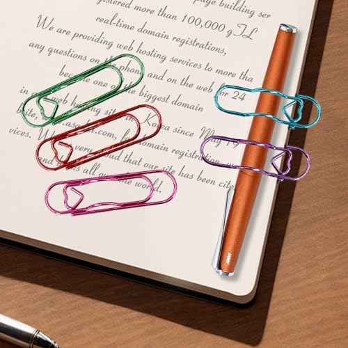 20 PCS Metal Pen Holder Clips for Notebook - Colorful Planner Pen Holder & Paper Clip Set - Multi-Purpose Pencil Clips for Journal Planner Office School Supplies (5 Colors)